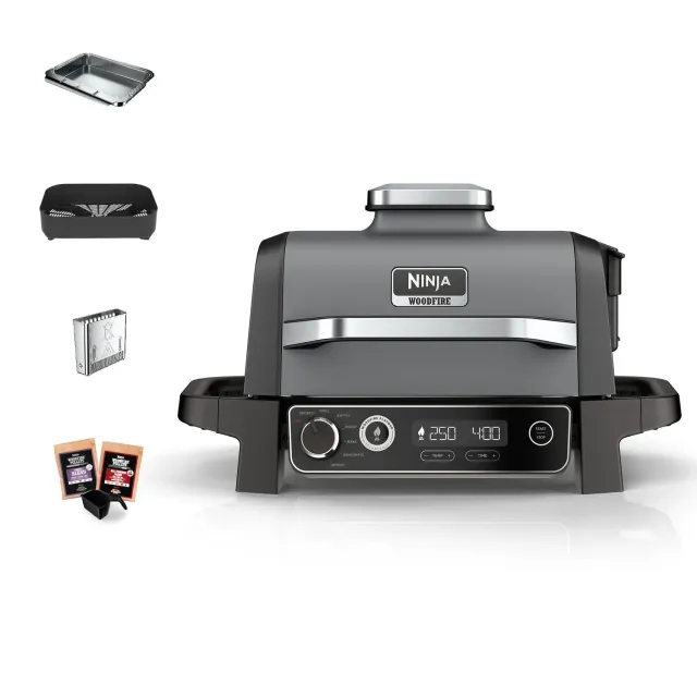 Ninja Woodfire OG701EU Elektrogrill 7-in-1 grau Outdoor