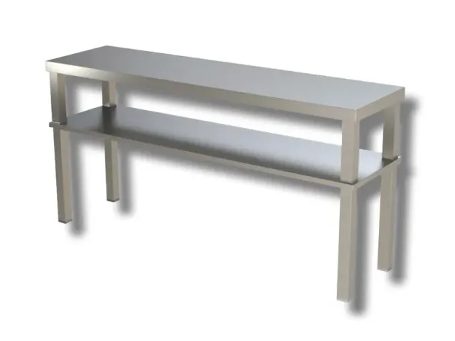 GastroHero ECO Aufsatzbord 100x35 doppelt Edelstahl