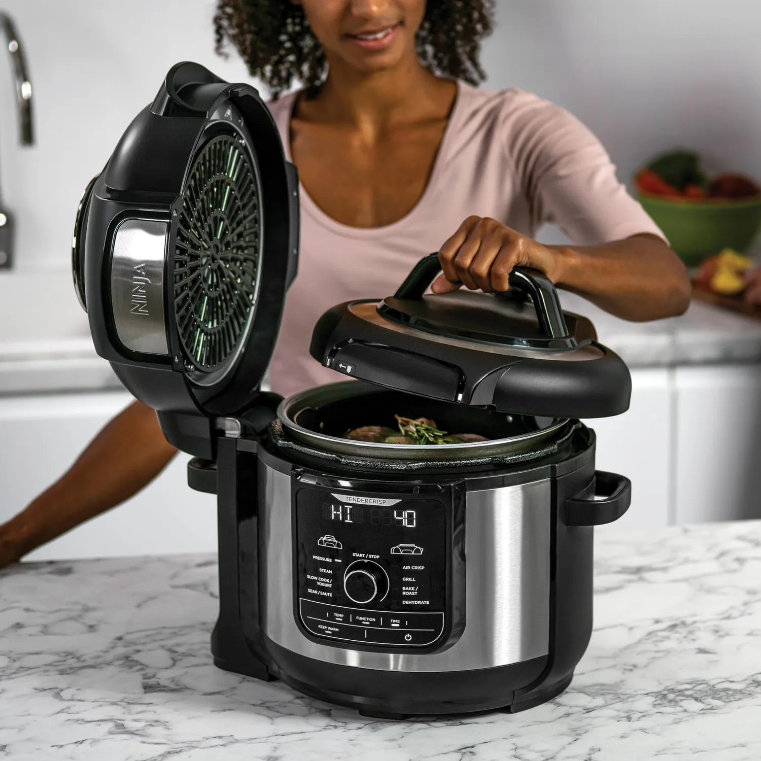 Ninja Foodi MAX 9-in-1 Multikocher 7,5 L schwarz Edelstahl