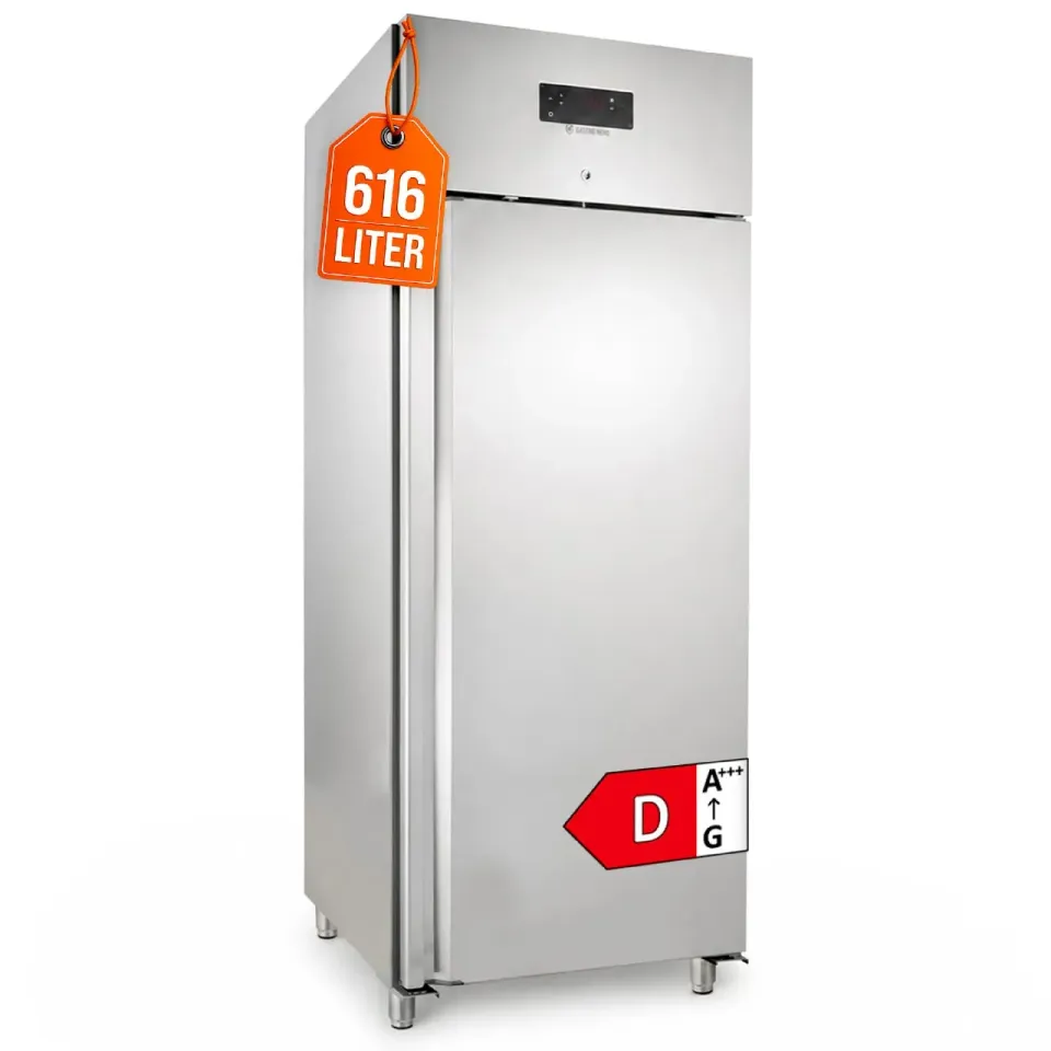 GastroHero ECO GNH650BTM Tiefkühlschrank 616 L Edelstahl