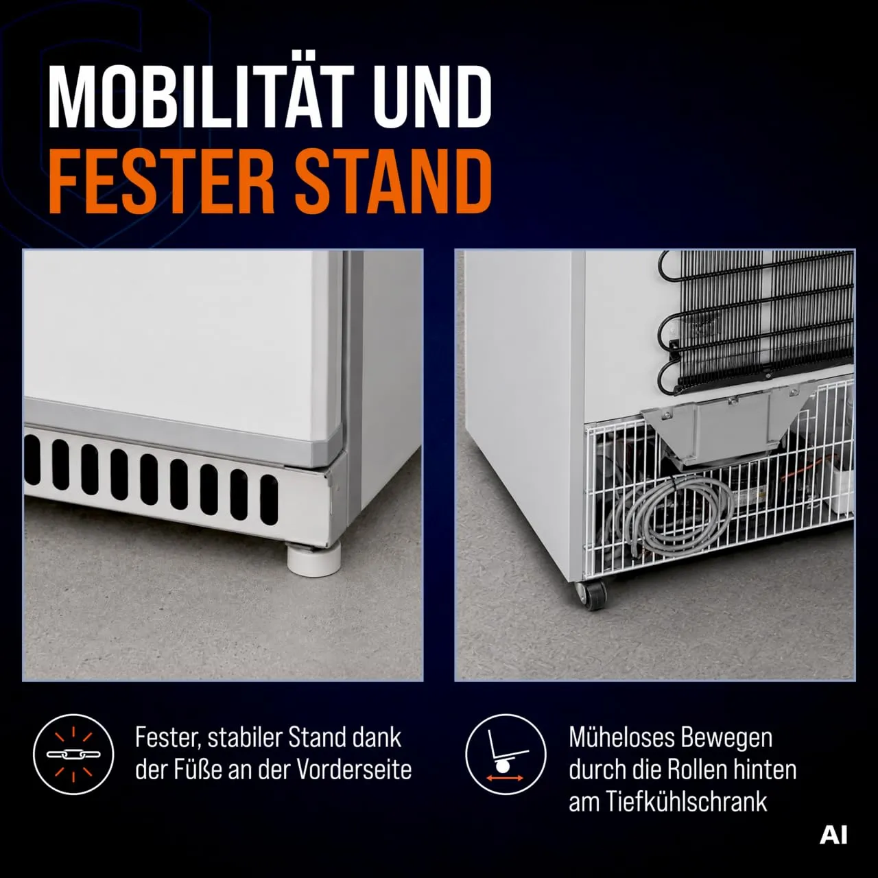 GastroHero LTSE600 Lagertiefkühlschrank 562 L weiß -23°C