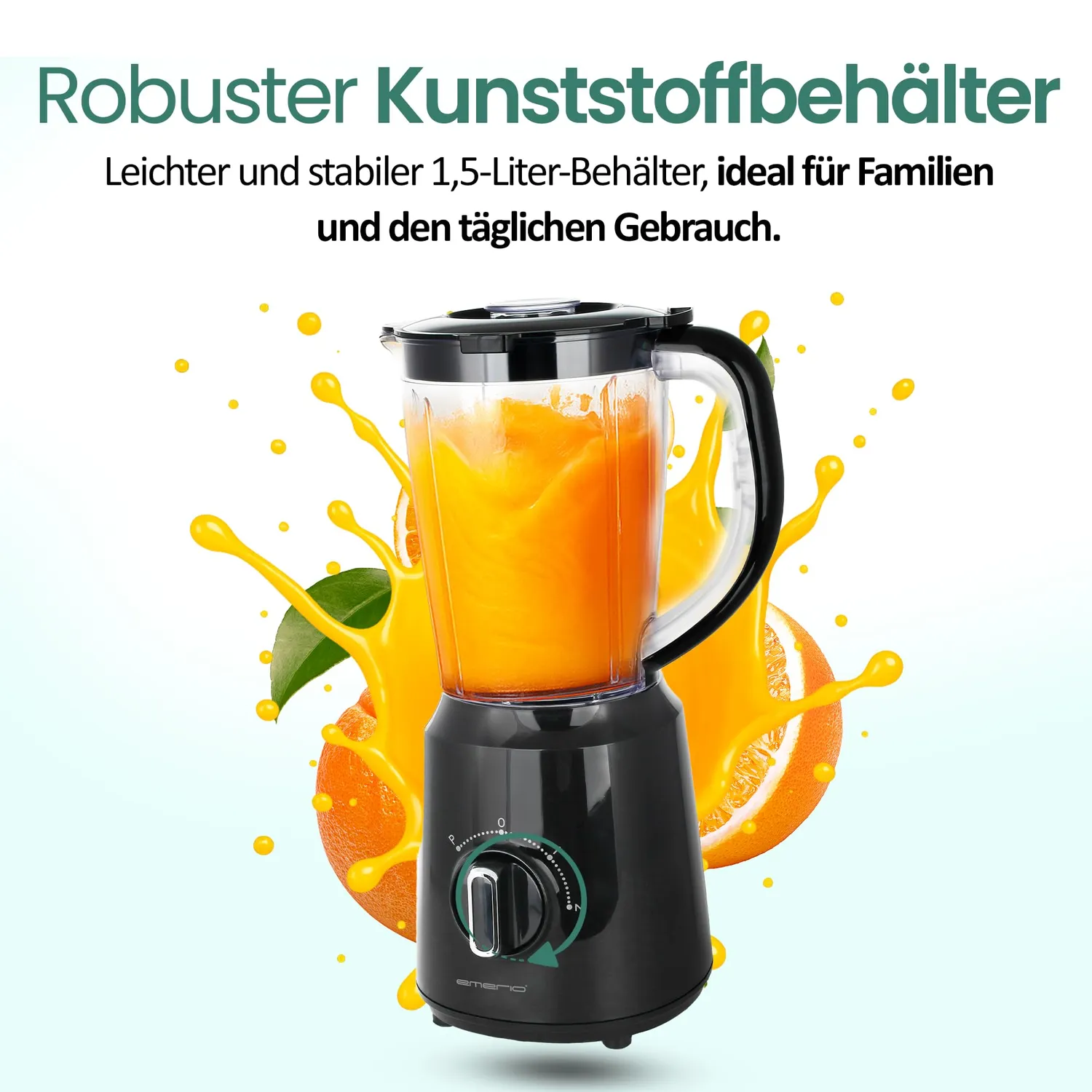 Emerio BL-124816.8 Standmixer 1,5 Liter Schwarz