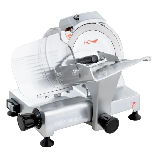 GastroHero ASM195 Aufschnittmaschine 195mm Aluminium