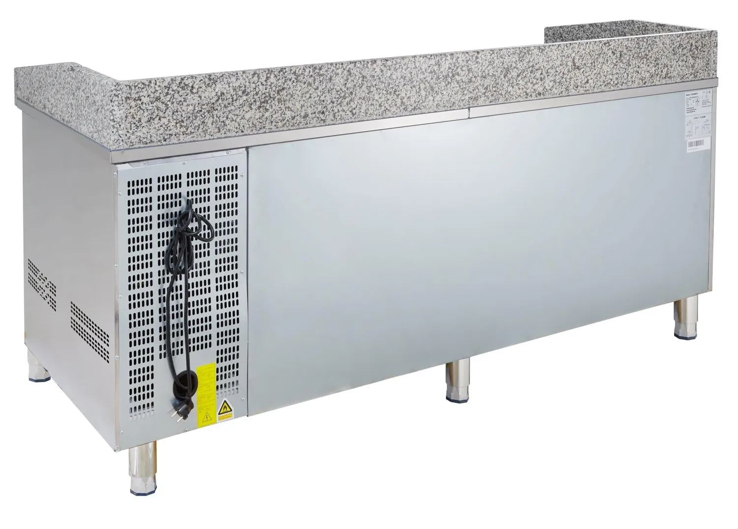 GastroHero PZH3600TN Pizzatisch 580 L Granit 3-türig R290