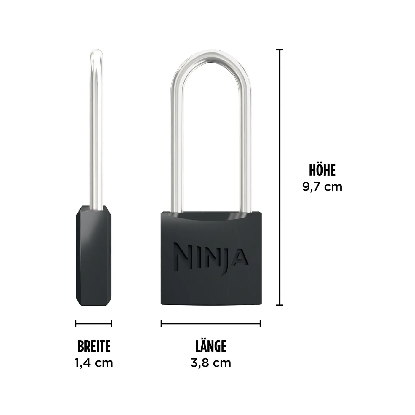 Ninja FrostVault Perfect-Fit Vorhängeschloss 2er Schwarz