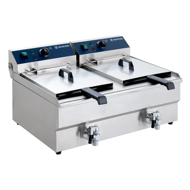 GastroHero EFE213A Doppelfritteuse 2x13L 10kW 400V