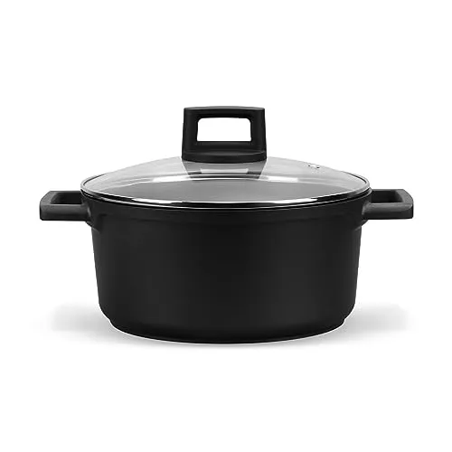 Homelux Kochtopf 20 cm 2,6 L Antihaft Glasdeckel