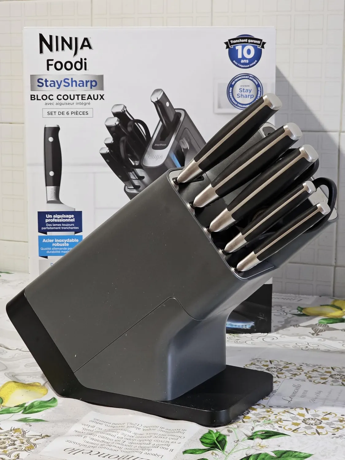 Ninja Foodi StaySharp Messerblock 6-tlg schwarz Edelstahl