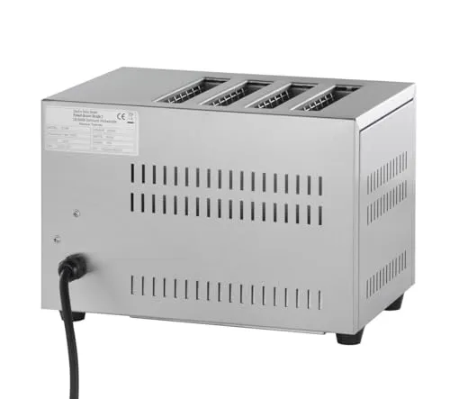 GastroHero Toaster Schlitztoaster 4 Schlitze Edelstahl 1,85 kW