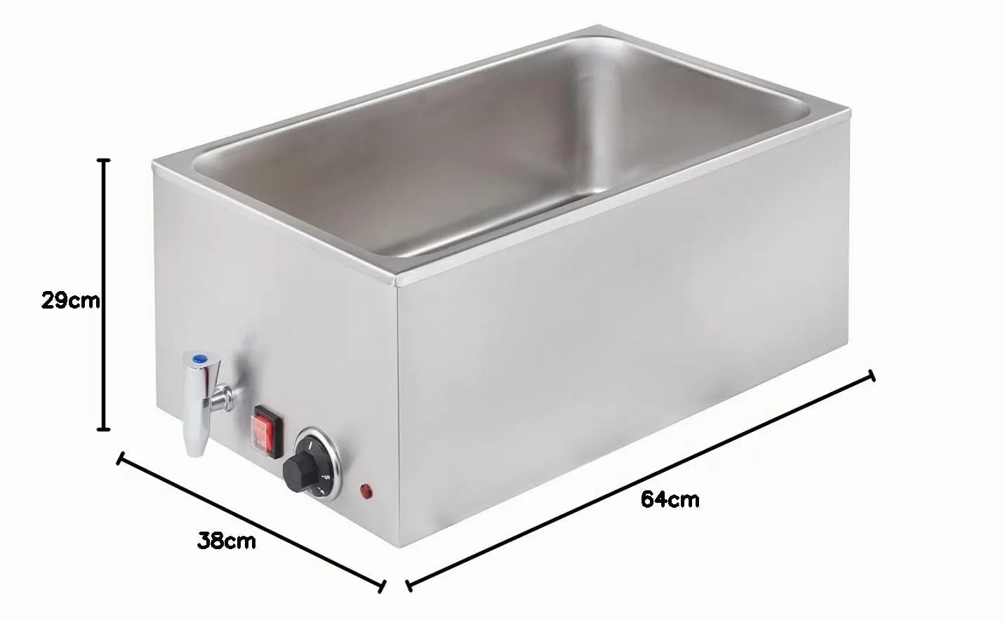 GastroHero Bain-Marie BM-ECO1/1A GN 1/1 36 Liter