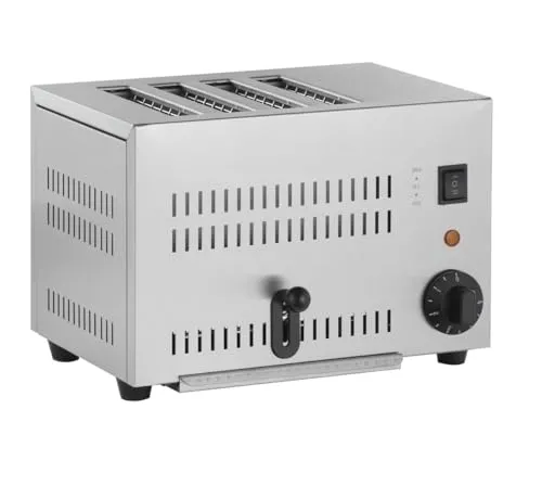 GastroHero Toaster Schlitztoaster 4 Schlitze Edelstahl 1,85 kW