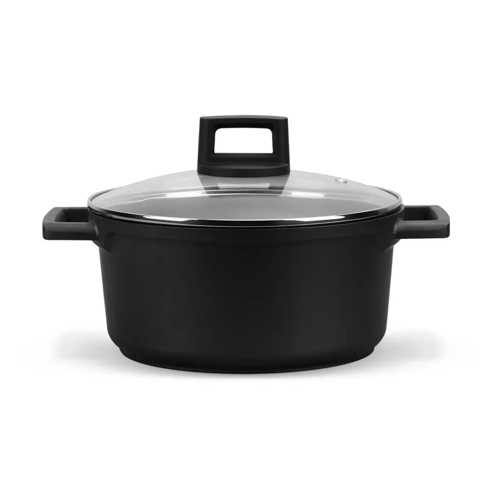 Homelux Kochtopf 20 cm 2,6 L Antihaft Glasdeckel
