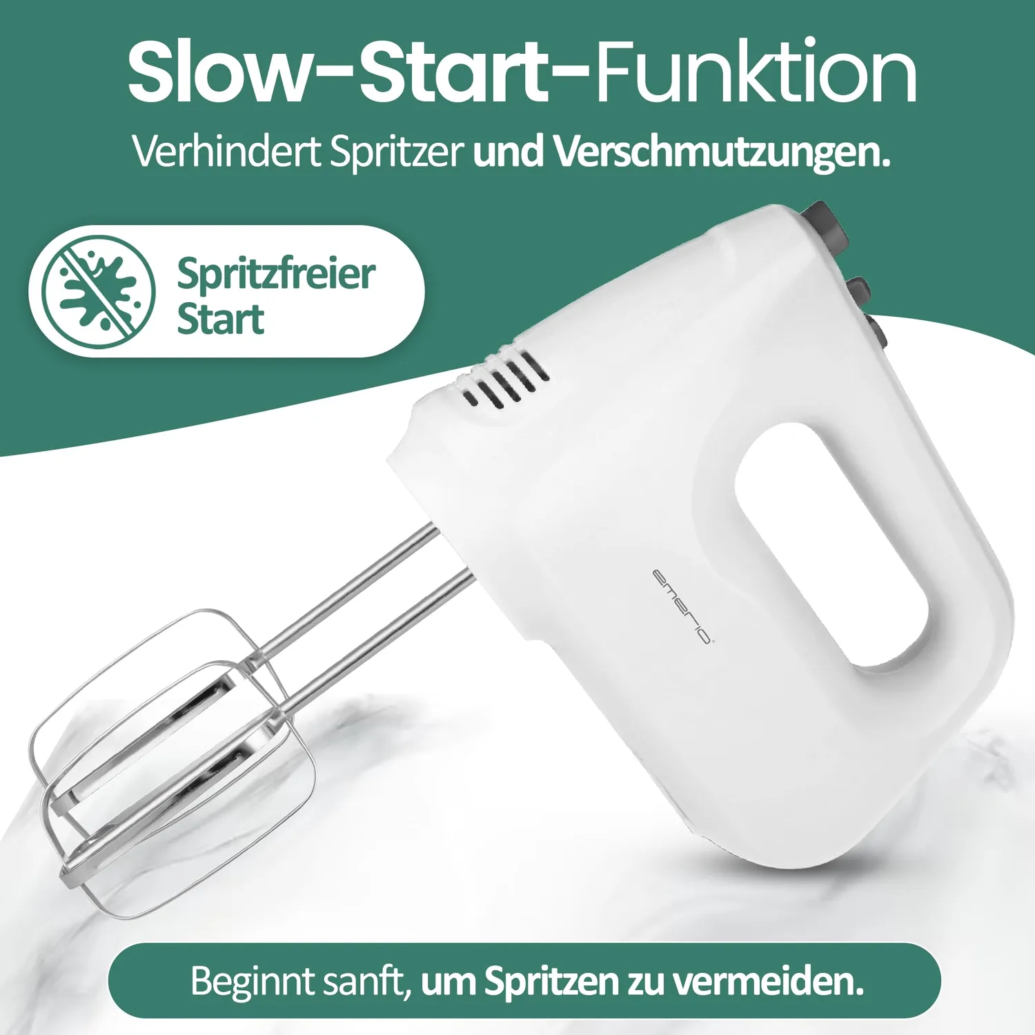 Emerio HM-124178 Handmixer 250W 6-Stufen mit Turbo