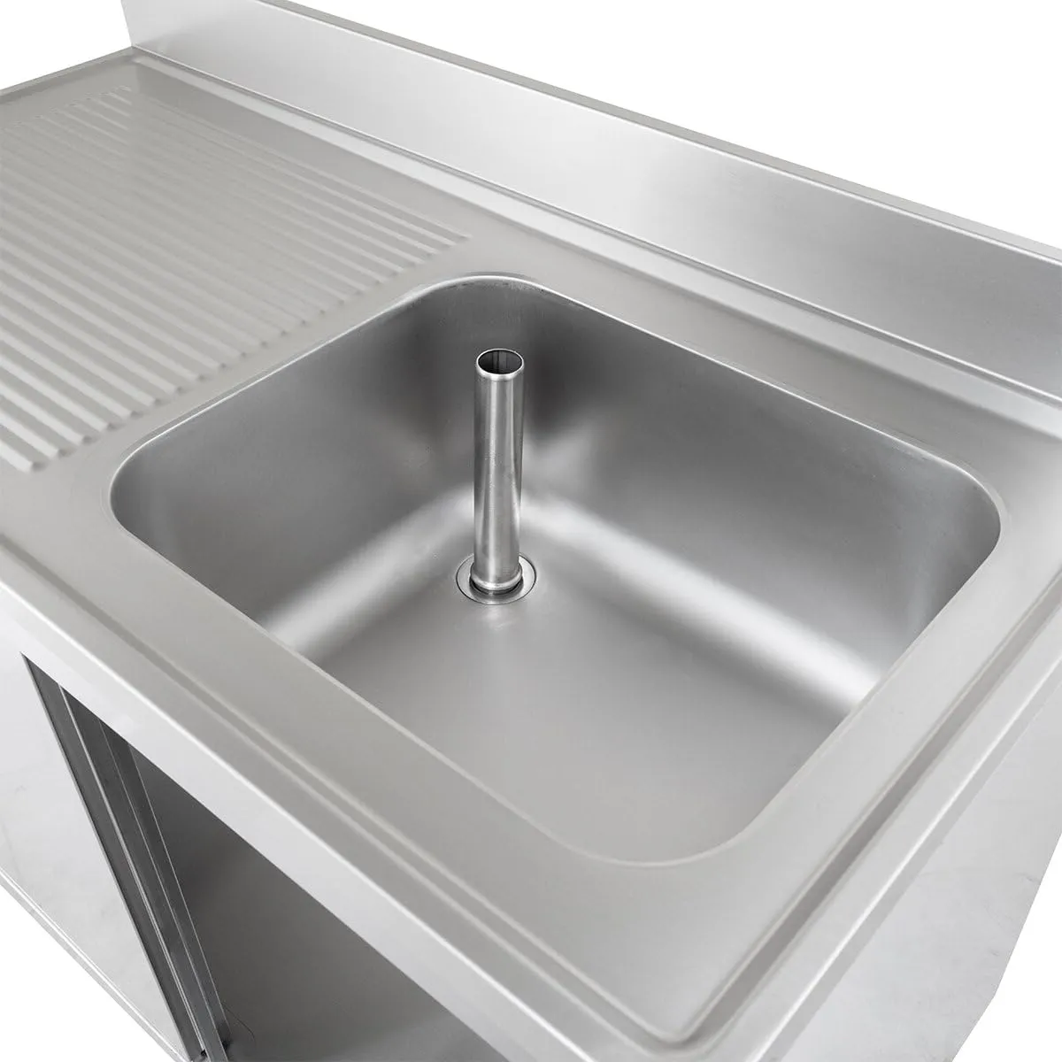 GastroHero Eco 12x6 Spülschrank 1 Becken rechts Edelstahl