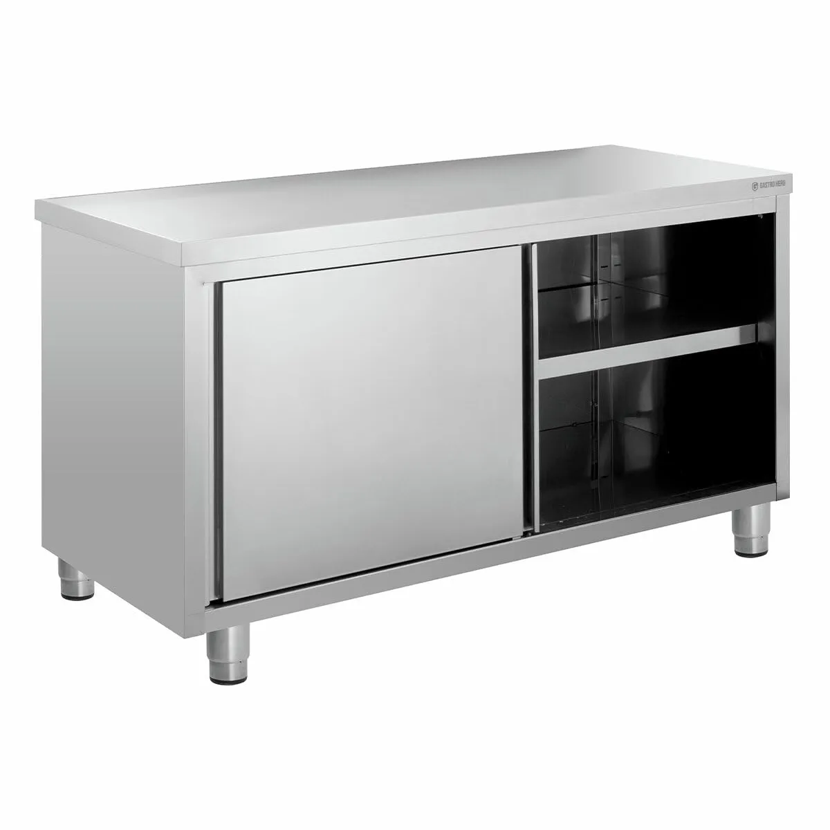 GastroHero Eco 12x6 Arbeitsschrank ohne Aufkantung Edelstahl