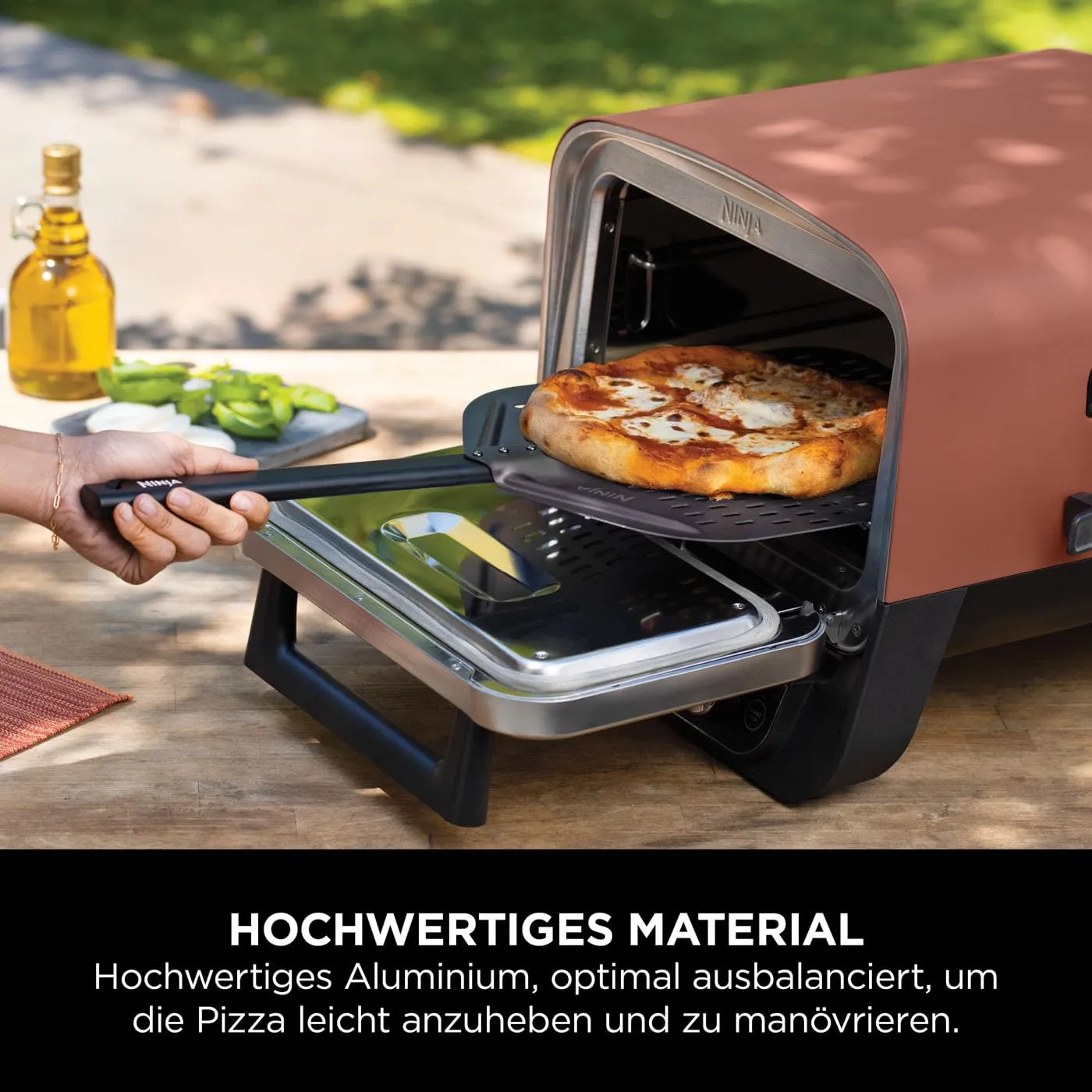 Ninja Woodfire Pizzaschaufel 30 cm schwarz rostfrei perforiert
