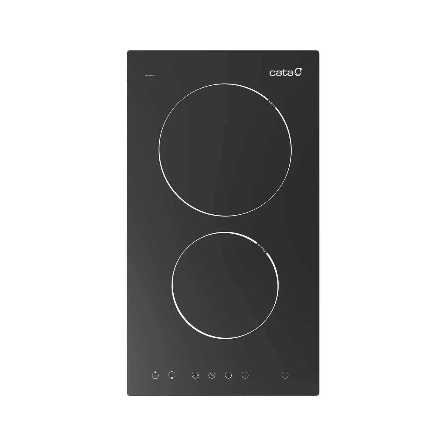 CATA T 3102 BK Glaskeramik-Kochfeld 30 cm Schwarz 2 Zonen