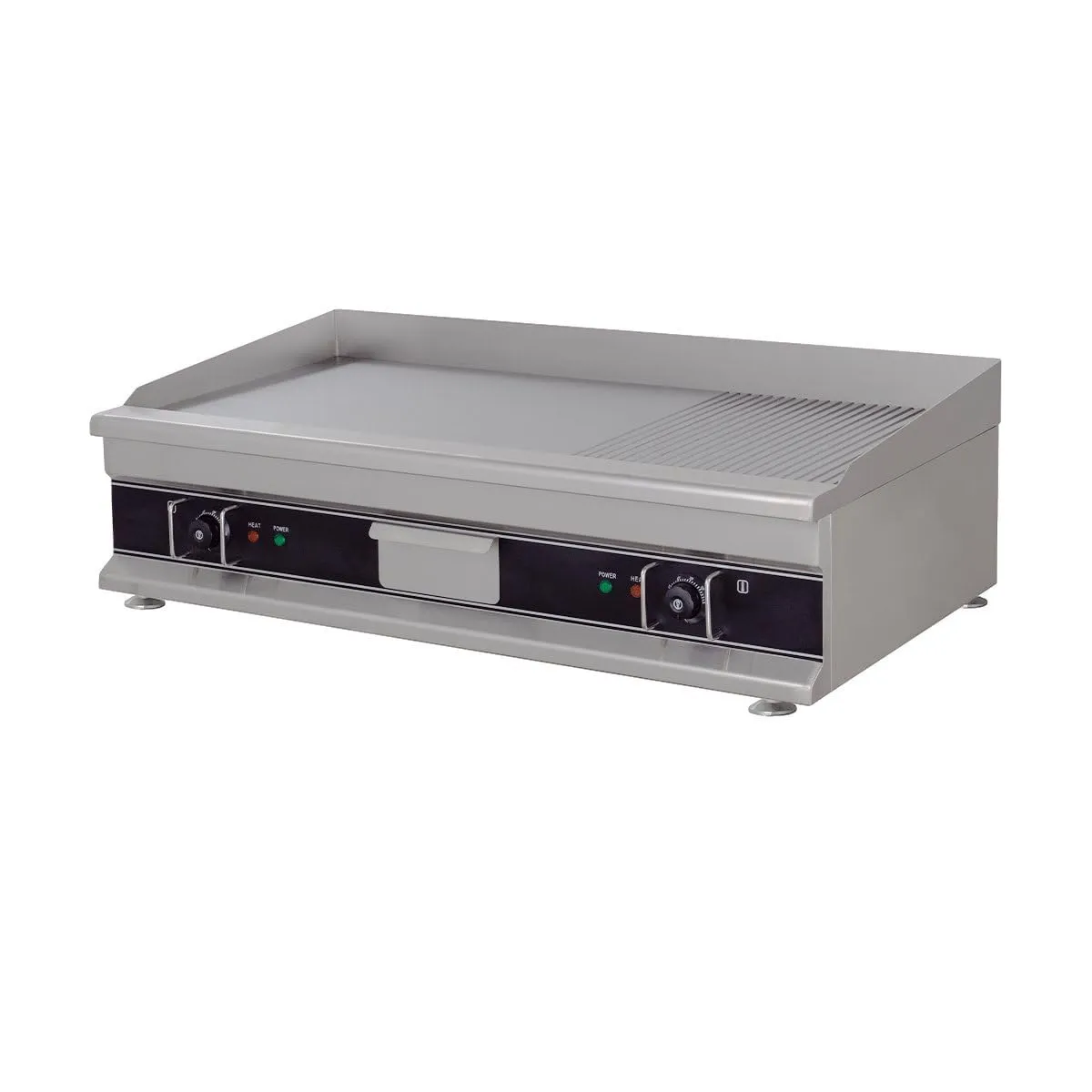 GastroHero Eco 998x398 Grillplatte halb glatt gerillt