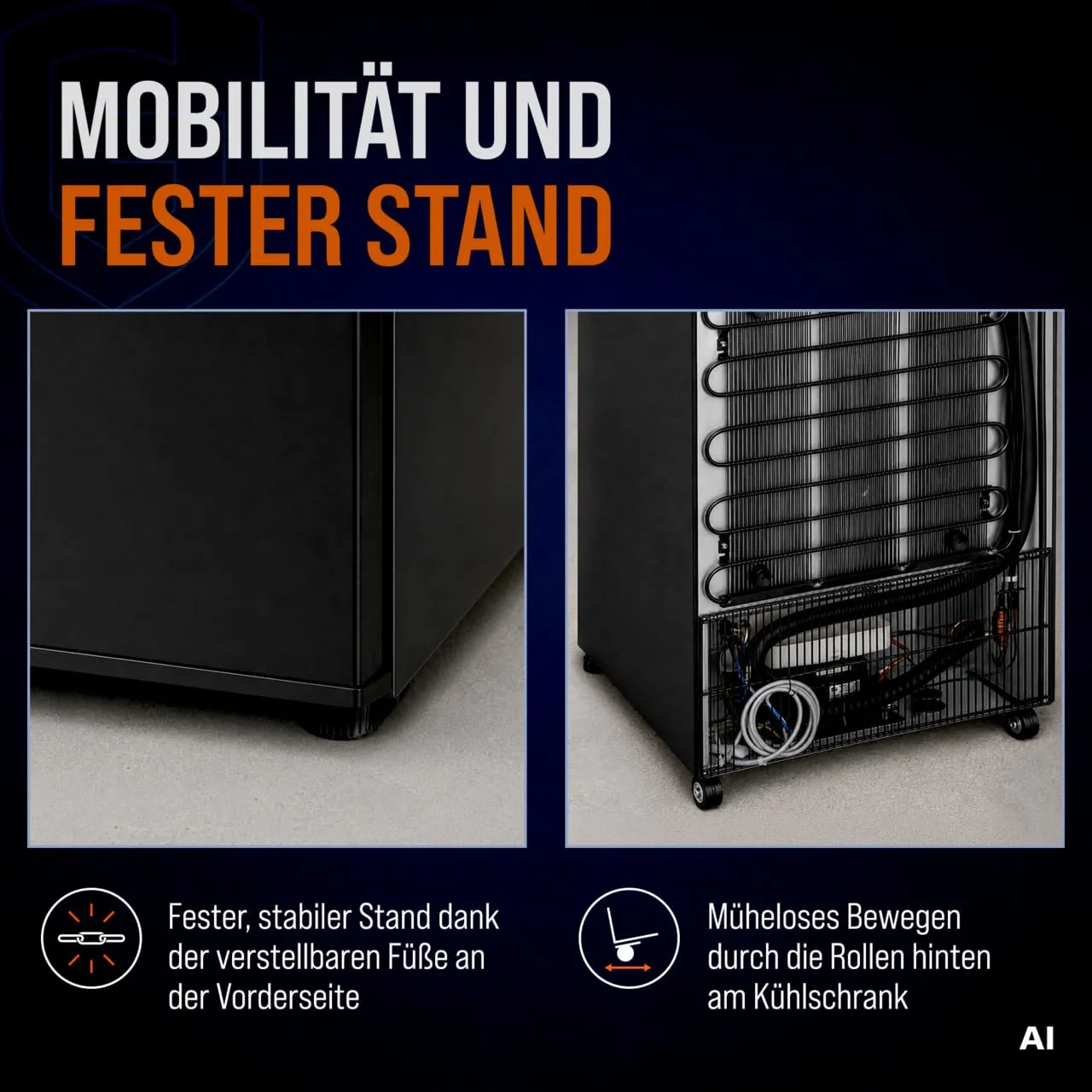 GastroHero ECO LKSE200B Lagerkühlschrank 129 L schwarz