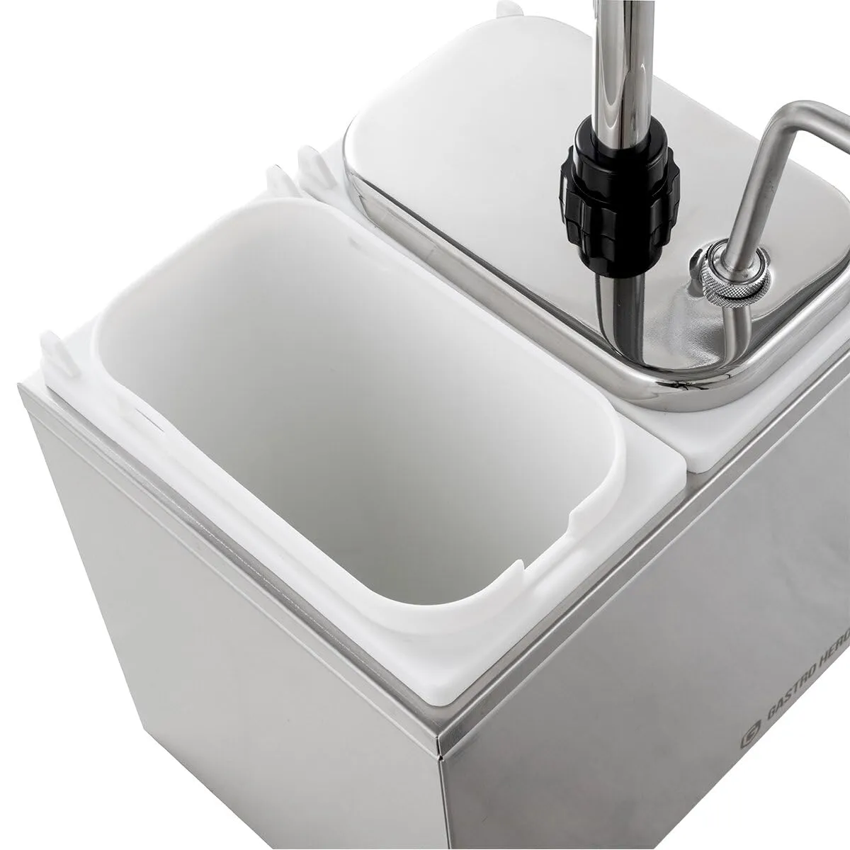 GastroHero SSE2X3SS Saucenspender 2x2 L Edelstahl