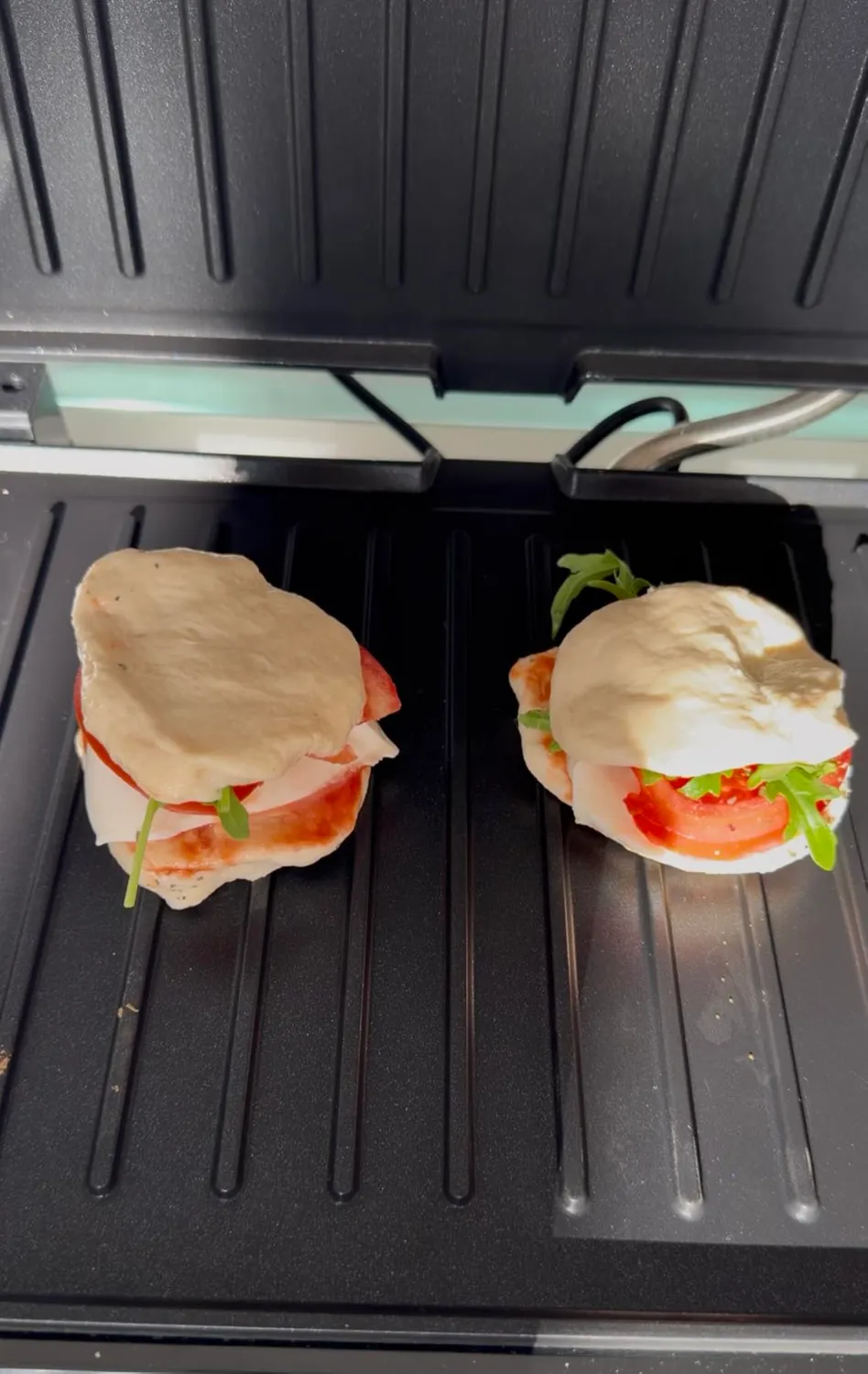 HOMELUX Kontaktgrill 2200W Tischgrill 180° Antihaft