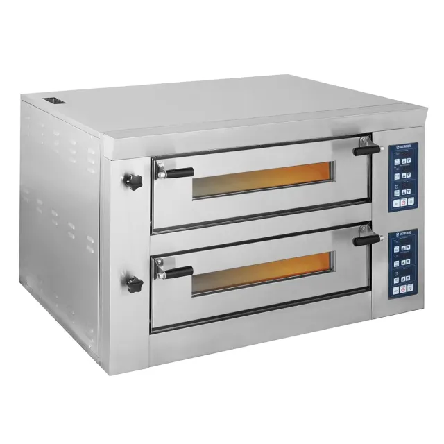 GastroHero ECO Pizzaofen 6+6x34cm Doppelkammer 450°C