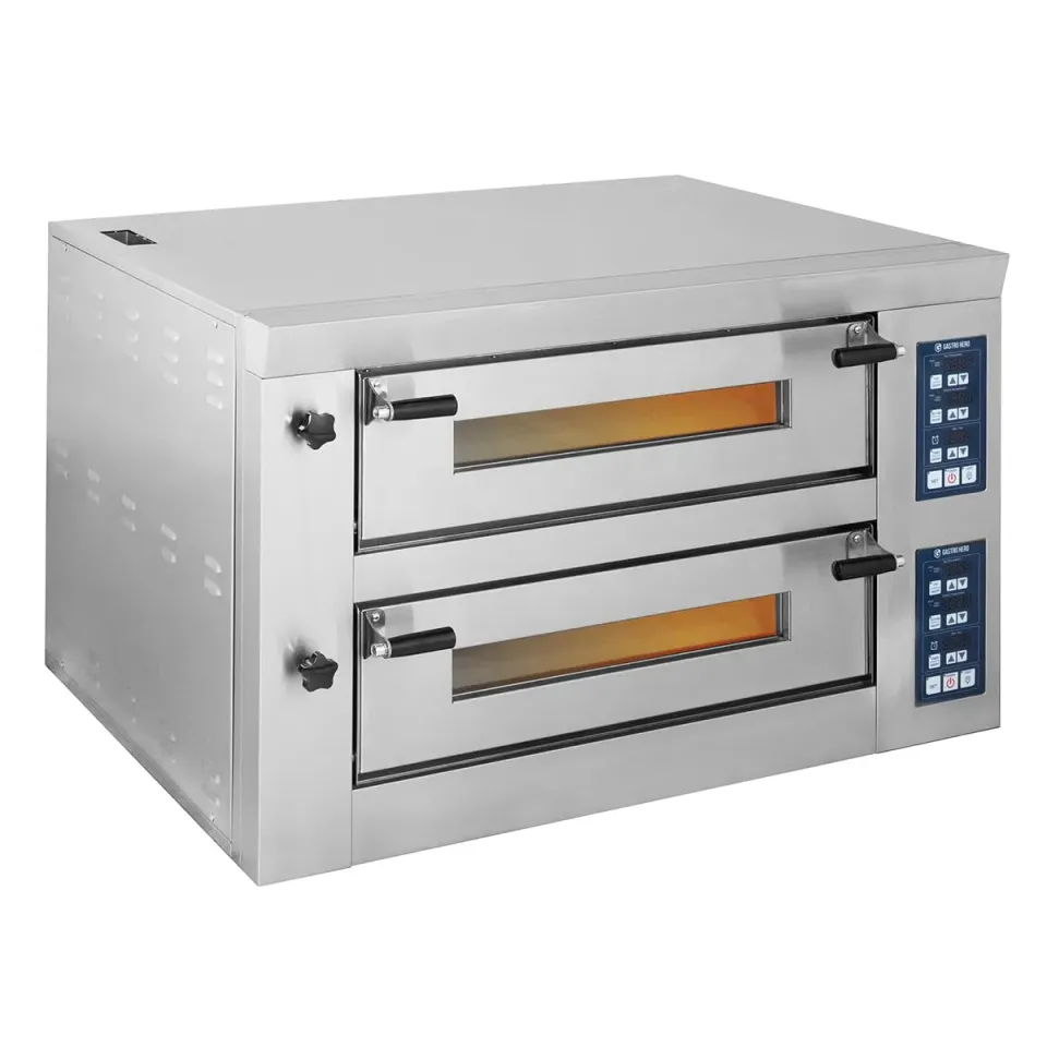 GastroHero ECO Pizzaofen 6+6x34cm Doppelkammer 450°C