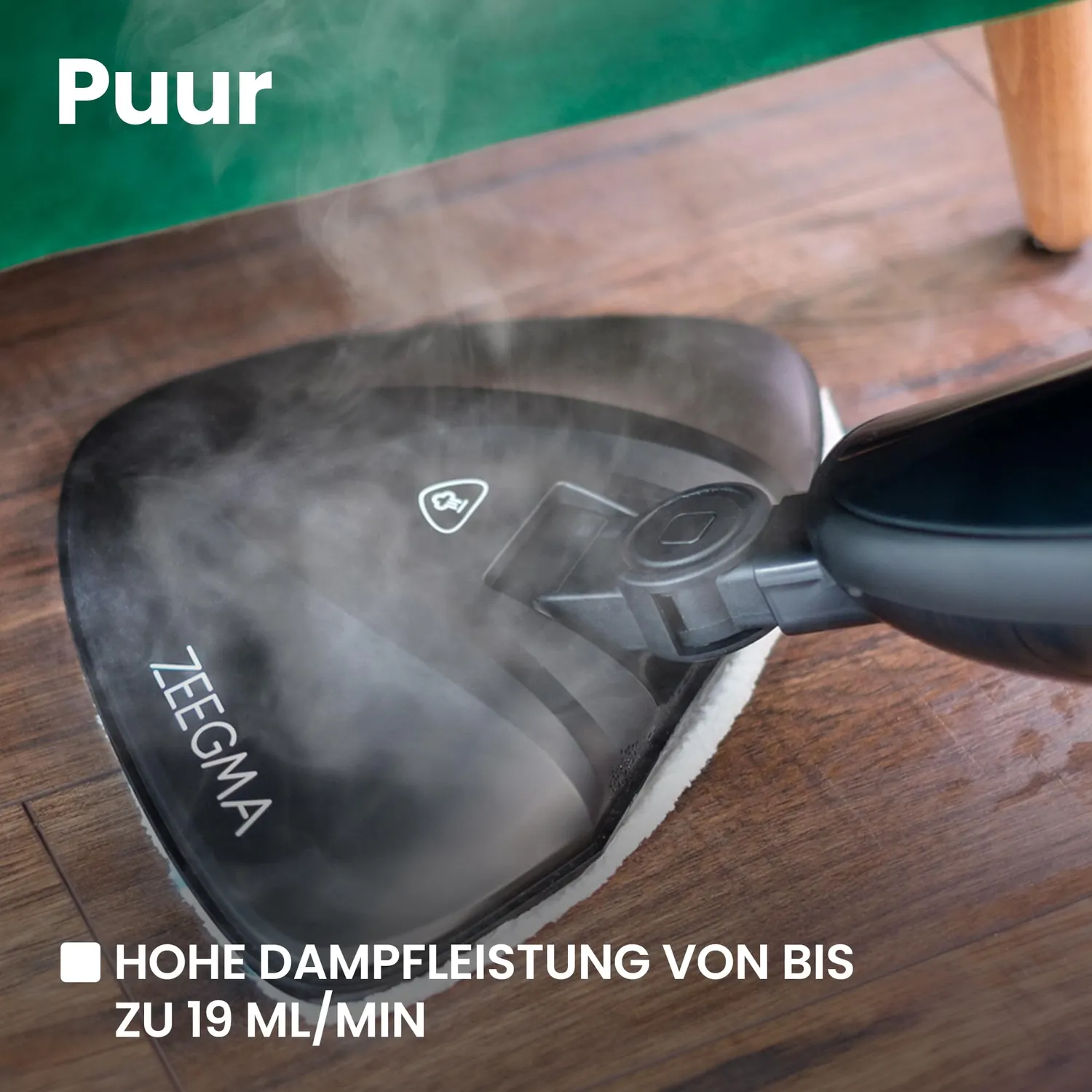 Zeegma Puur Dampfreiniger 1500 W chemiefrei