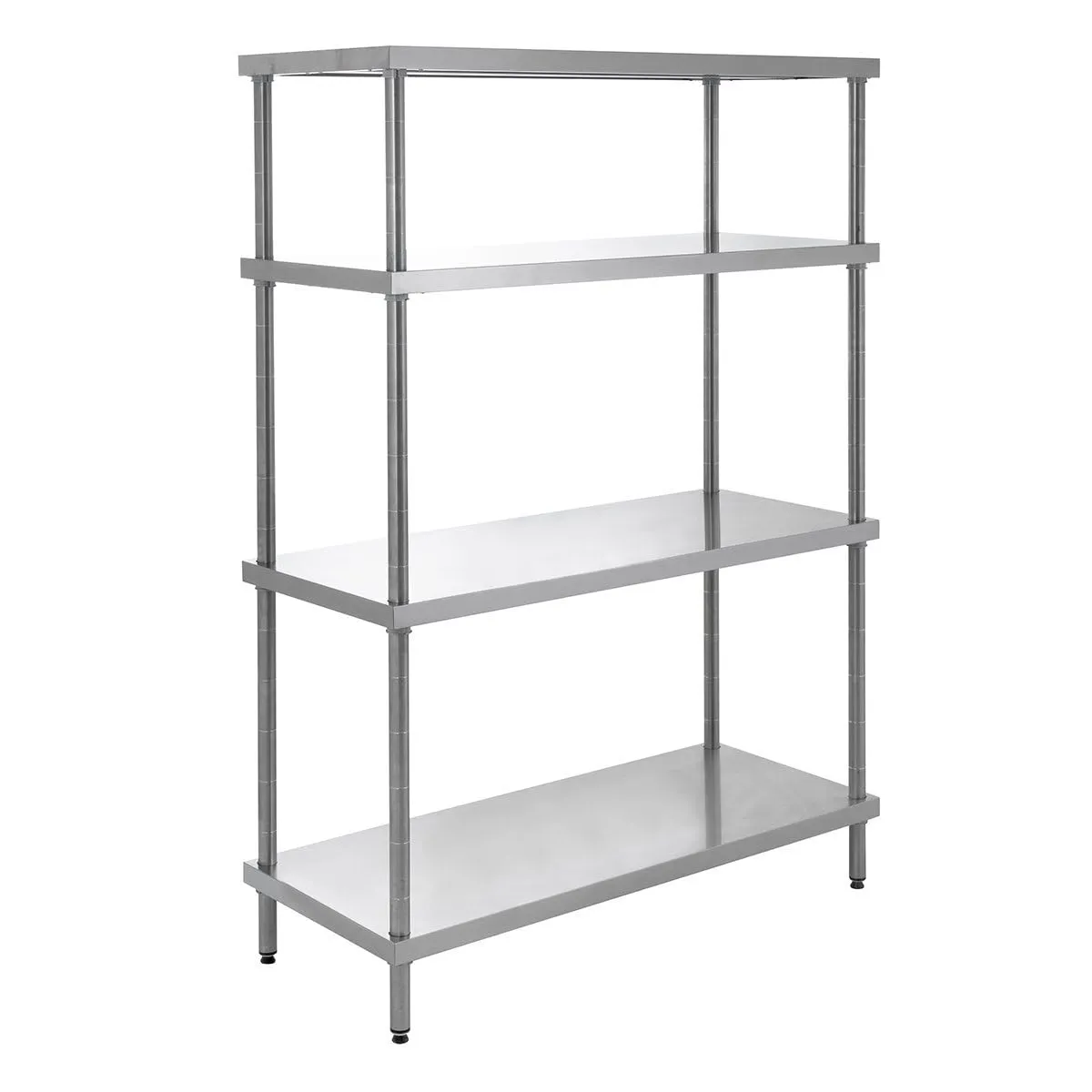 GastroHero RR-BASIC1250 Edelstahlregal 120x50x180 4 Böden