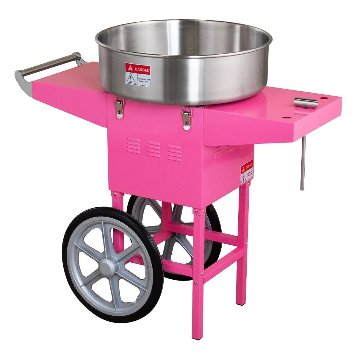 GastroHero Zuckerwattemaschine mit Wagen 1080 W Edelstahl