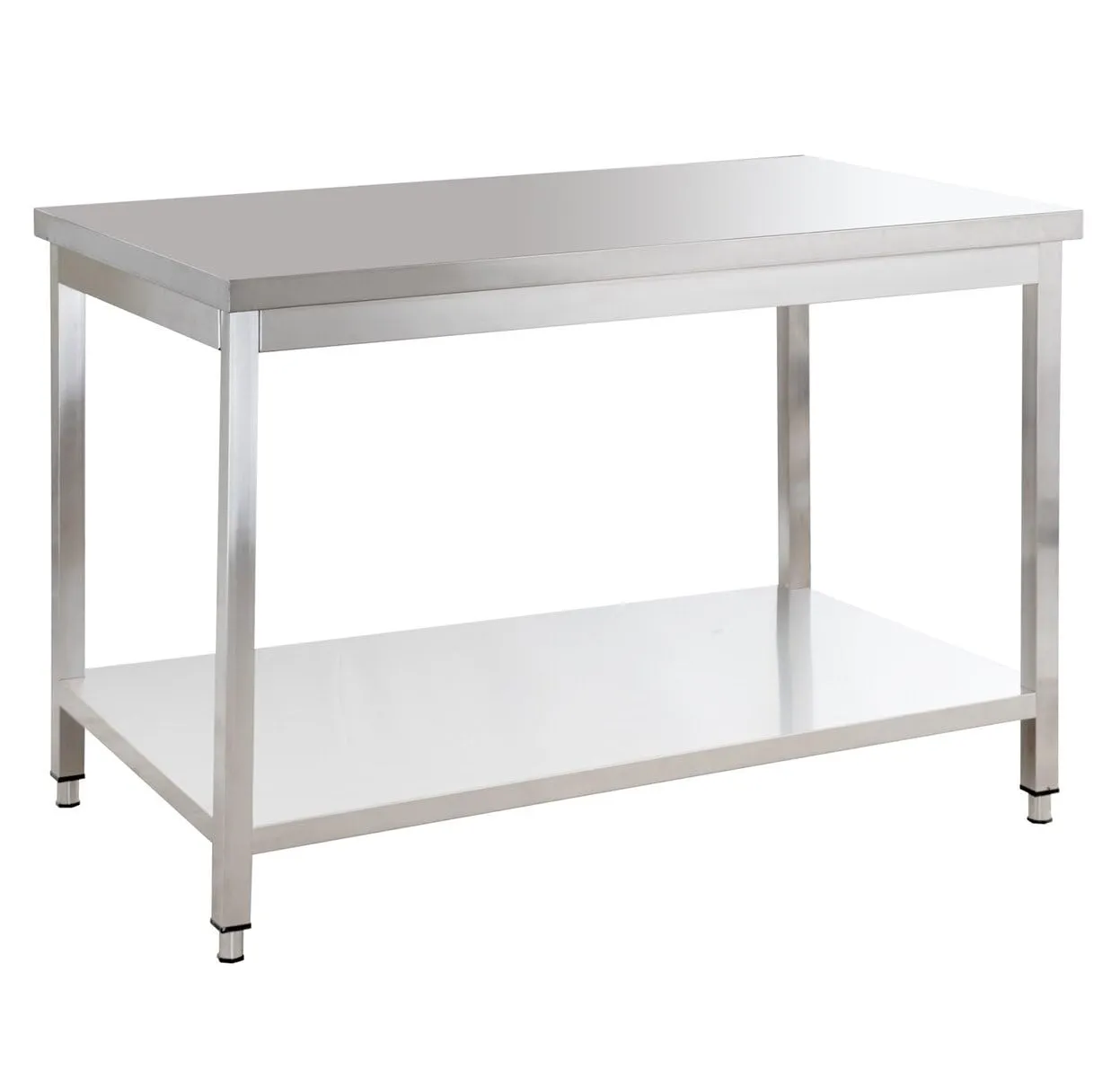 GastroHero Arbeitstisch Edelstahl 100x60 ohne Aufkantung