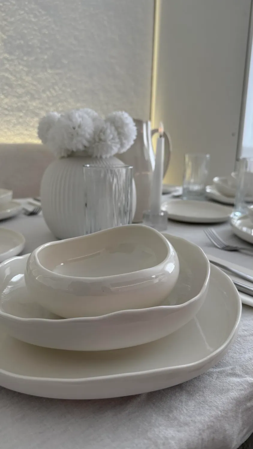 HOMELUX Geschirrset 24-teilig 6 Personen Weiß