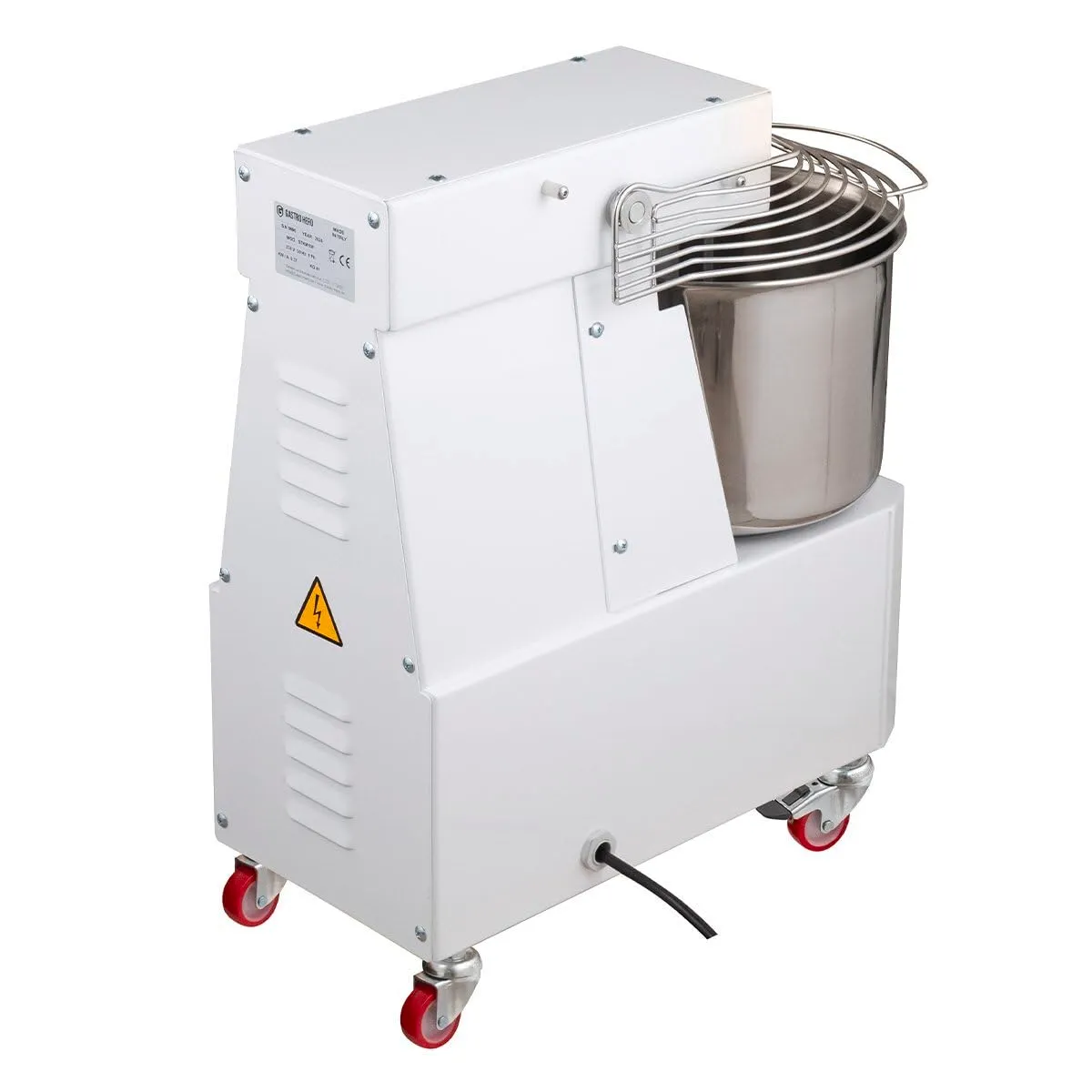 GastroHero PROFI Spiralkneter 10L 230V Rollen fester Kopf