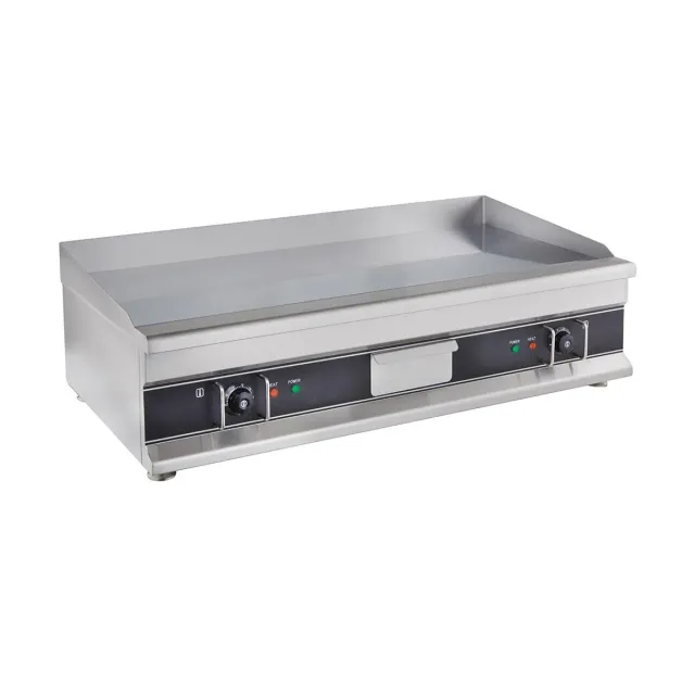 GastroHero Eco Grillplatte Elektro 99,8 cm glatt verchromt