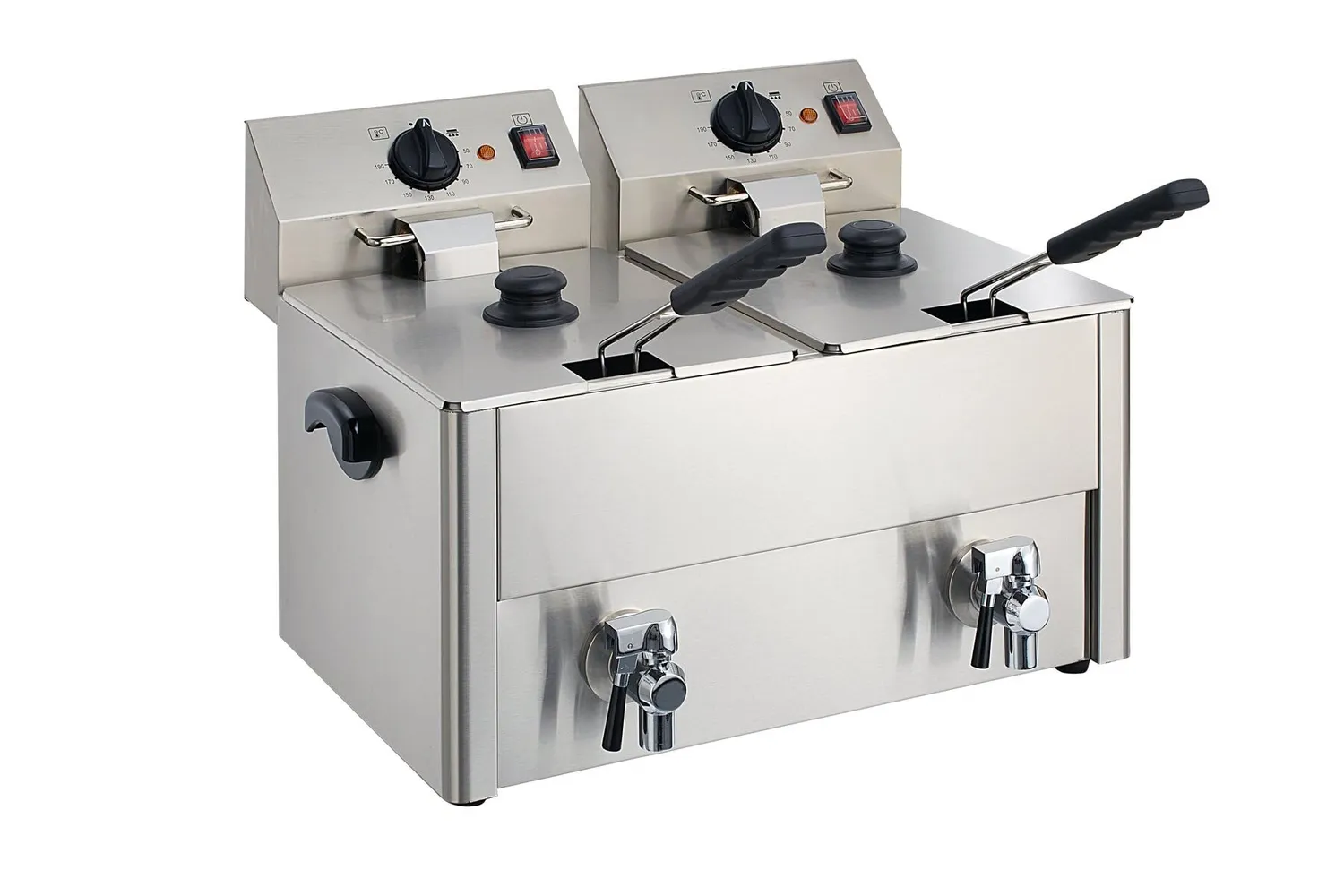 GastroHero EF-ECO10_10A Doppelfritteuse 2x10L Edelstahl