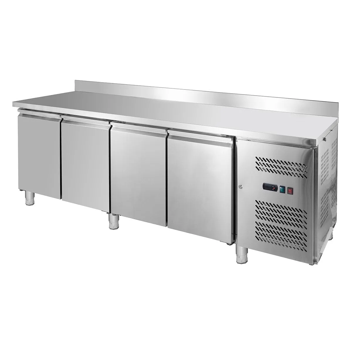 GastroHero GNH4200BT Tiefkühltisch 4-türig 553 L Edelstahl