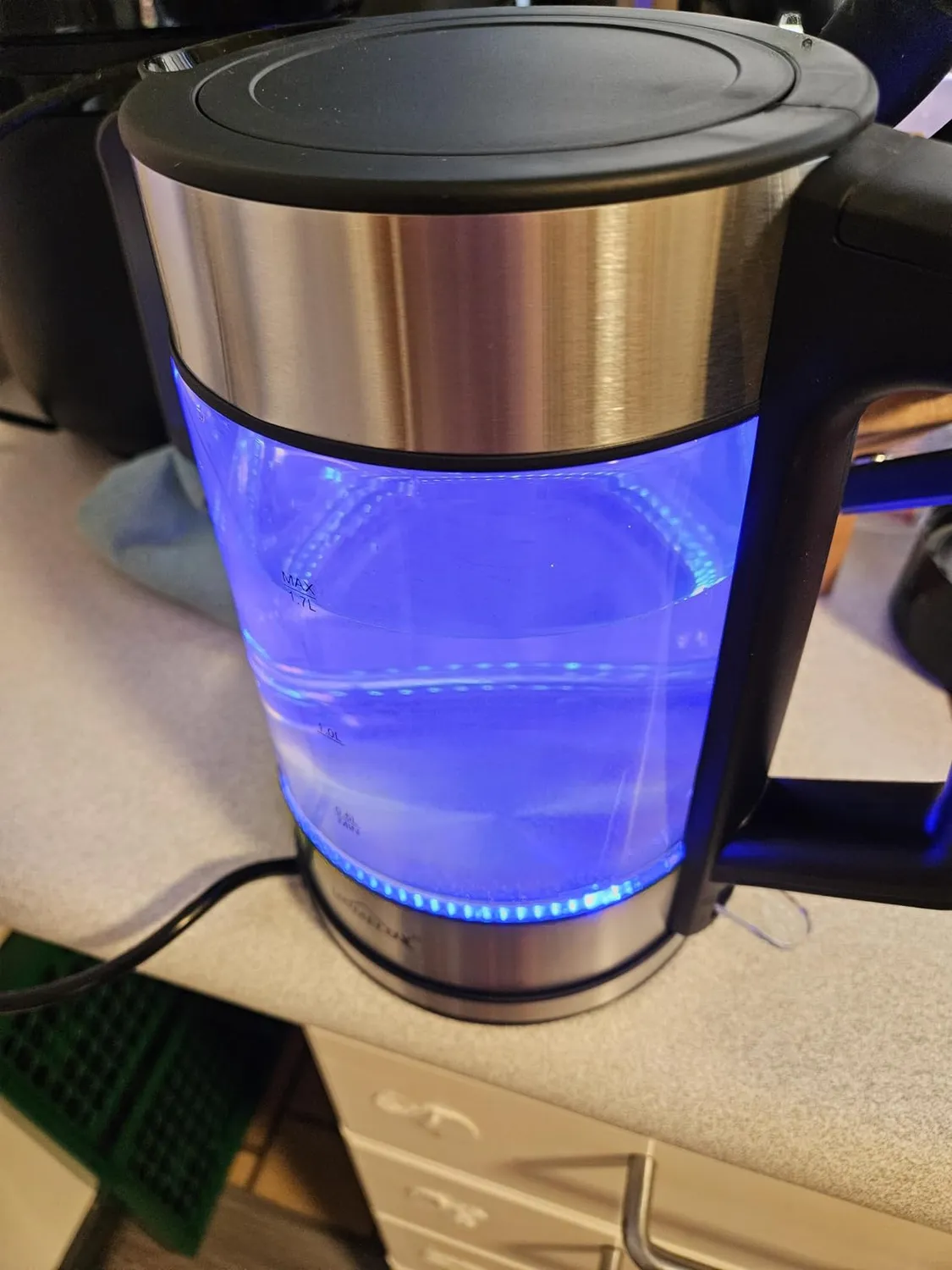 HOMELUX Wasserkocher Glas 1,7L mit LED-Beleuchtung