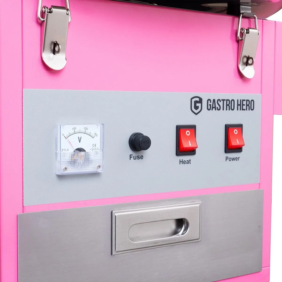 GastroHero Zuckerwattemaschine mit Wagen 1080 W Edelstahl
