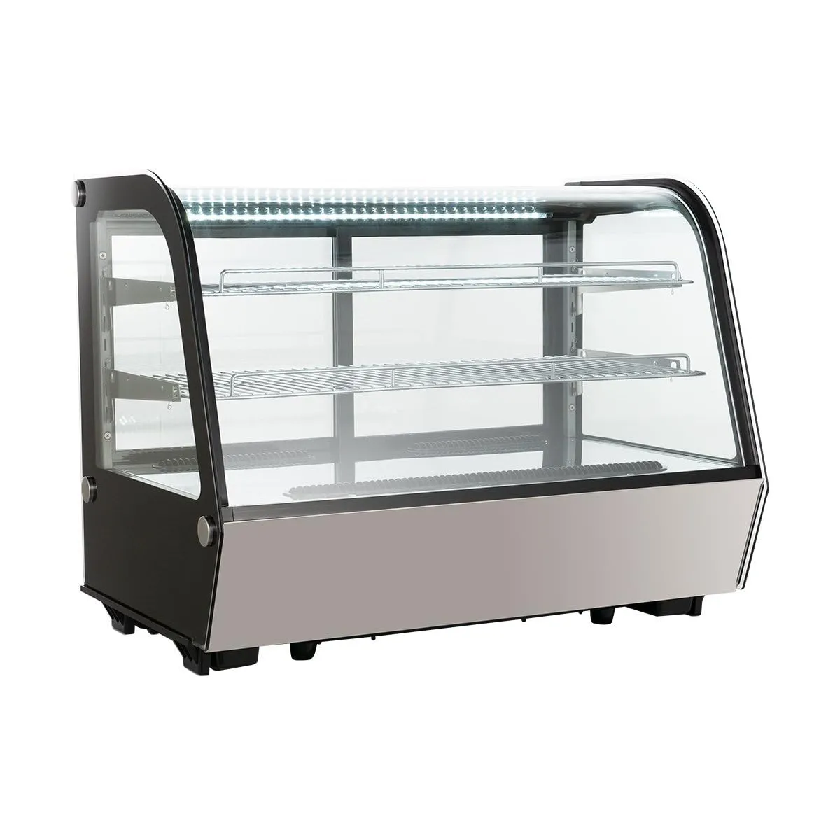 GastroHero KV-160 Kühlvitrine 160L schwarz