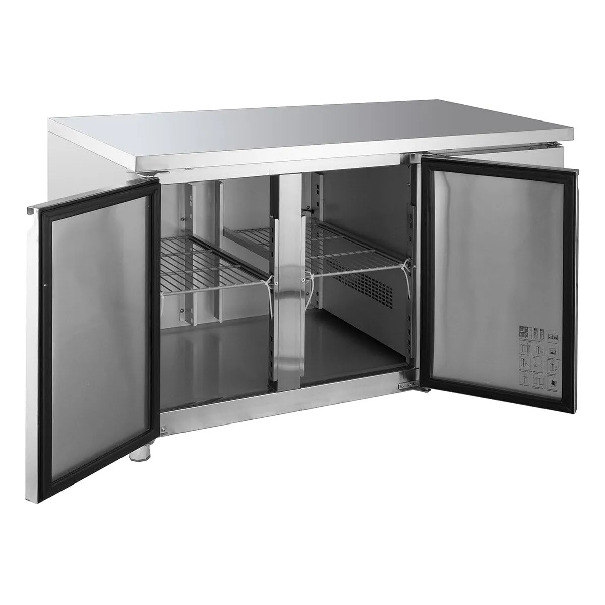 GastroHero GNH2100TN Kühltisch 2-türig 228 L Edelstahl