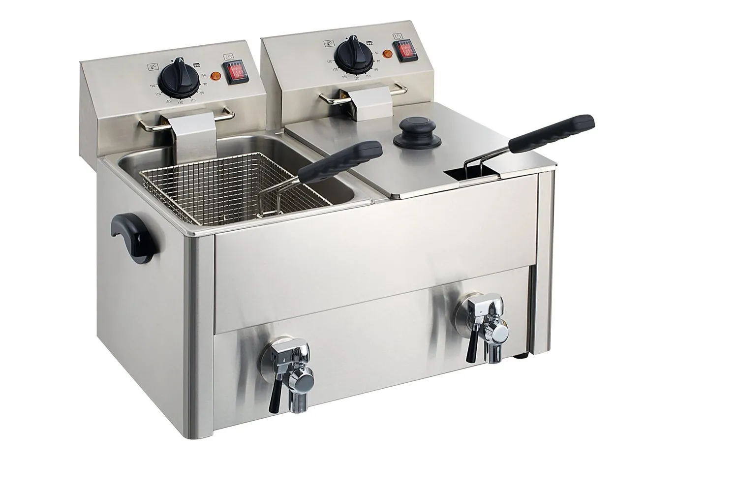 GastroHero EF-ECO10_10A Doppelfritteuse 2x10L Edelstahl