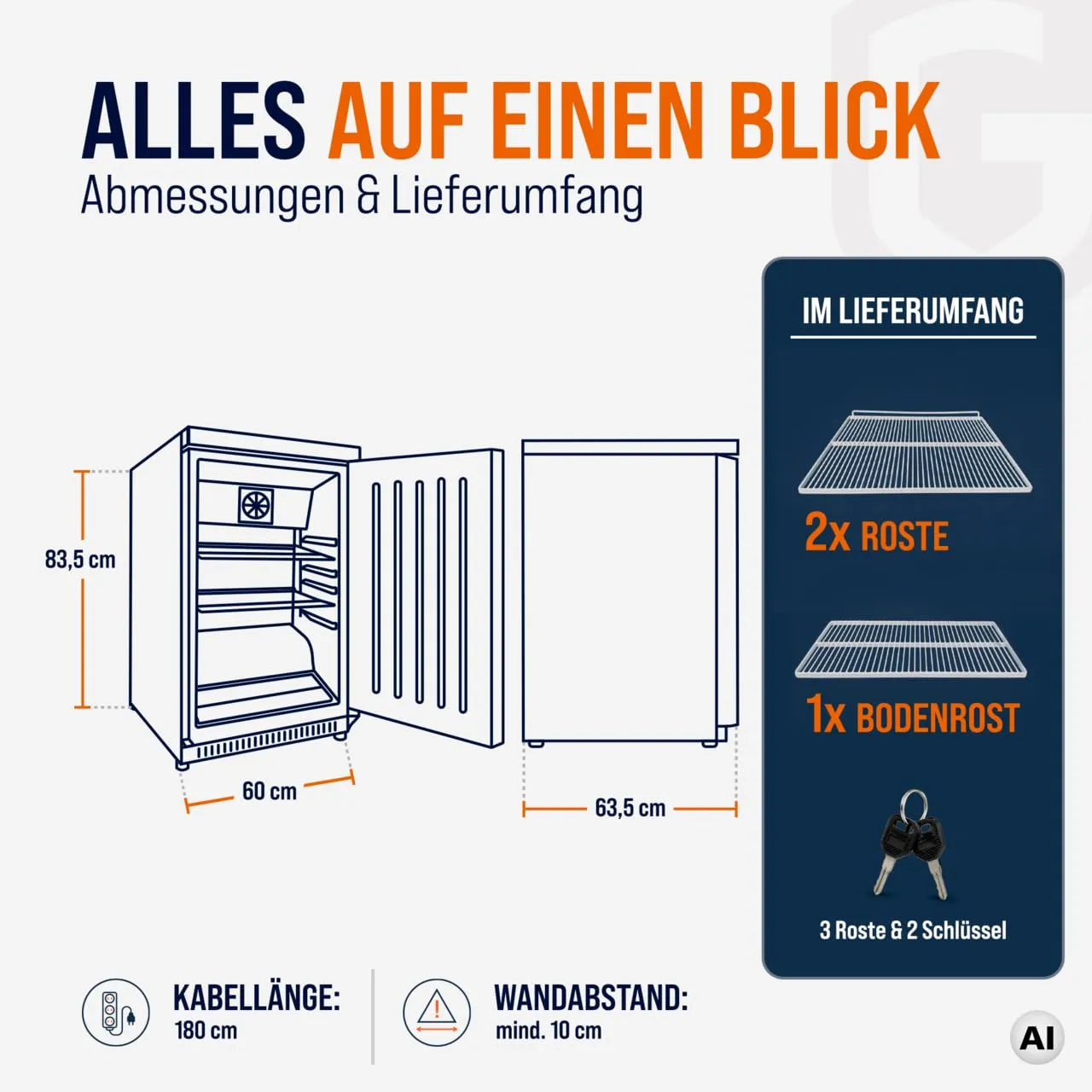 GastroHero ECO LKSE200B Lagerkühlschrank 129 L schwarz