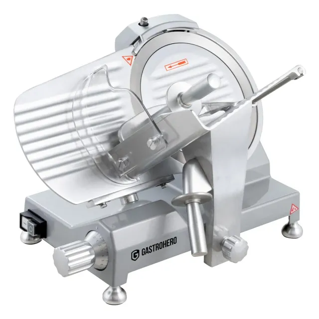 GastroHero ASM250 Aufschnittmaschine 250 mm Aluminium