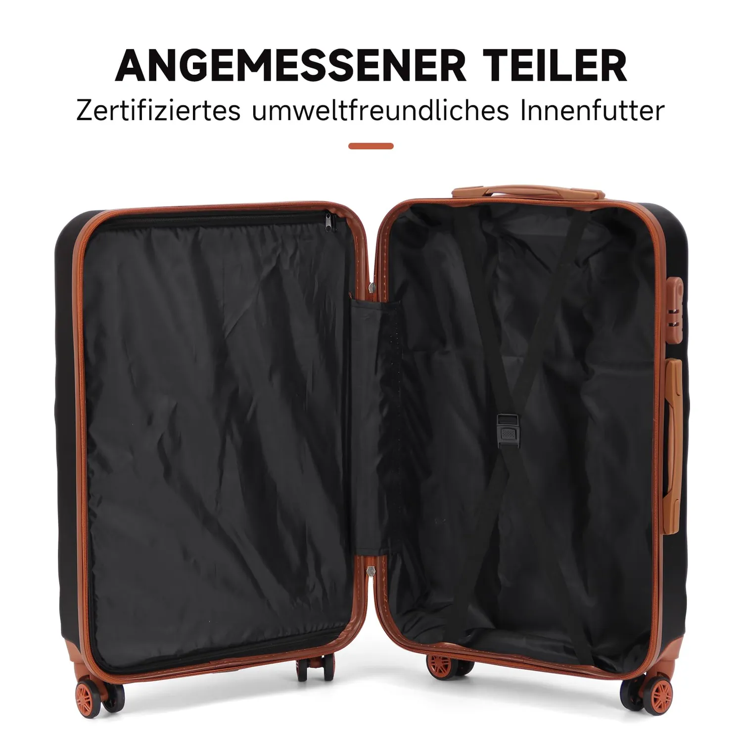 HOMELUX HL092 Kofferset 3tlg Hartschale schwarz ABS