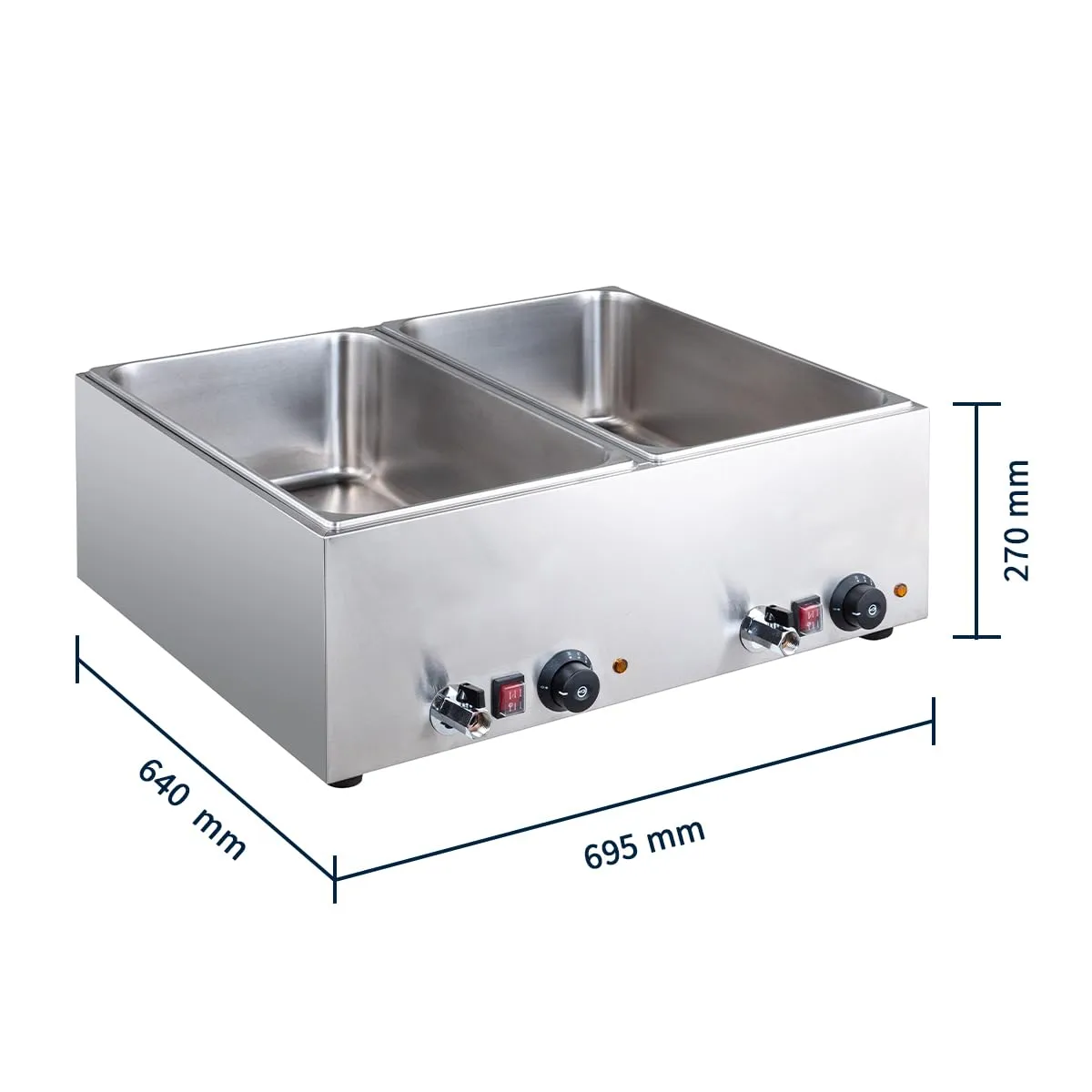 GastroHero ECO Bain-Marie 2/1 Speisenwärmer