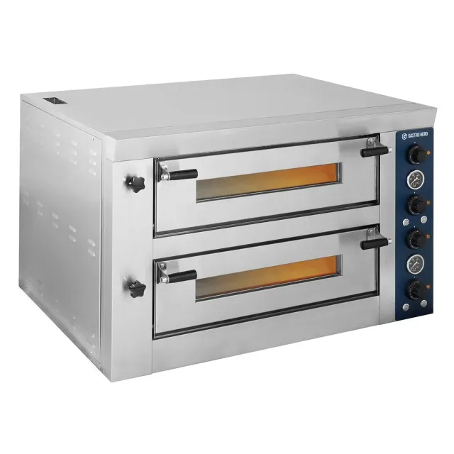 GastroHero Pizzaofen 2 Kammern 12x34 cm 450°C