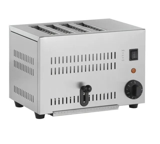 GastroHero Toaster Schlitztoaster 4 Schlitze Edelstahl 1,85 kW