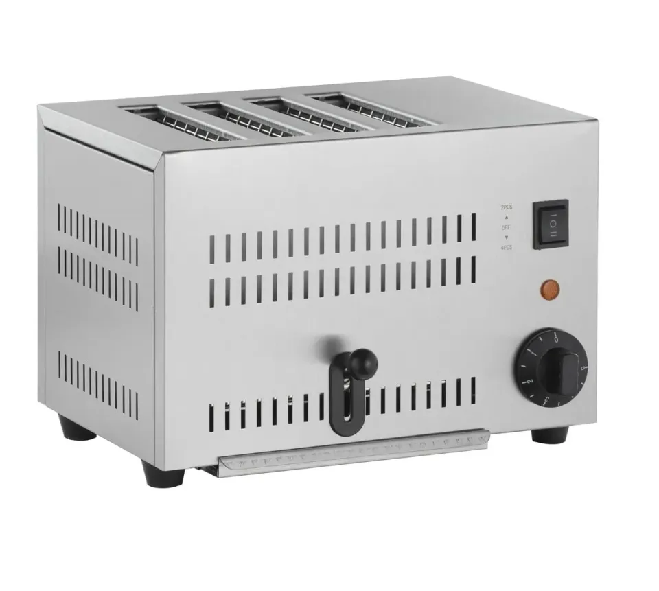 GastroHero Toaster Schlitztoaster 4 Schlitze Edelstahl 1,85 kW