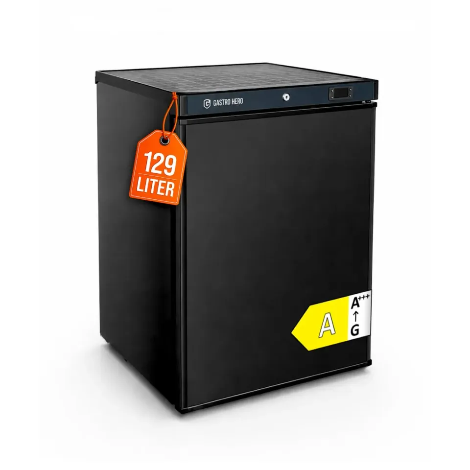 GastroHero ECO LKSE200B Lagerkühlschrank 129 L schwarz