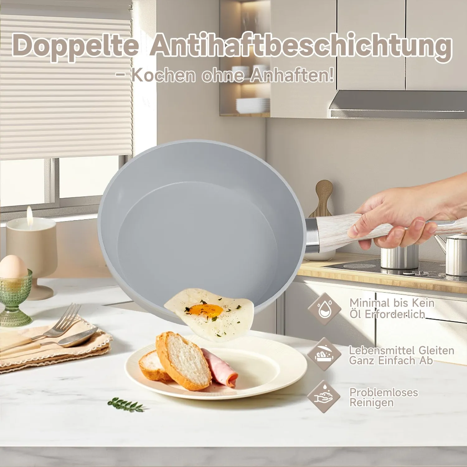 HOMELUX Keramik Pfannenset 20/24/28 cm Induktion